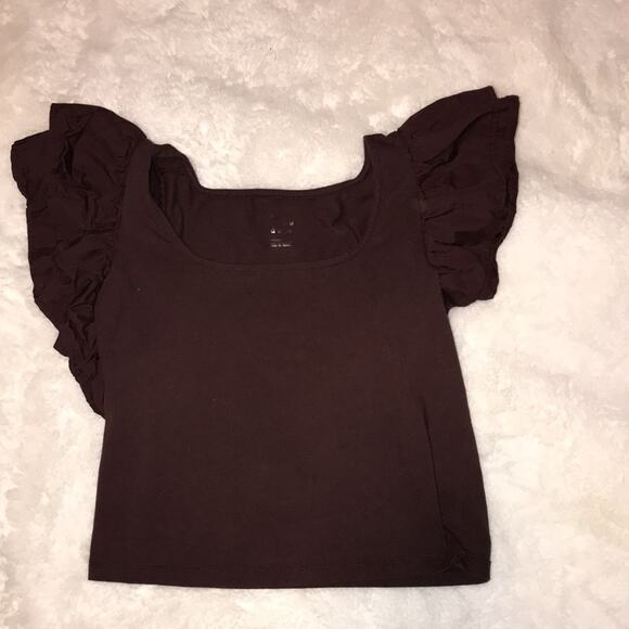 A new day ruffle shoulder top - Picture 1 of 3